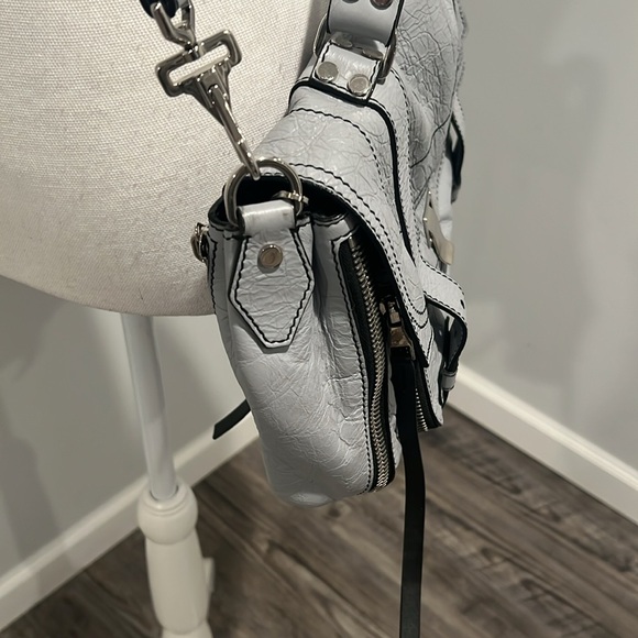 Proenza Schouler PS1 Zip Paper Lambskin Leather Dove Grey Shoulder Bag - Picture 13 of 16